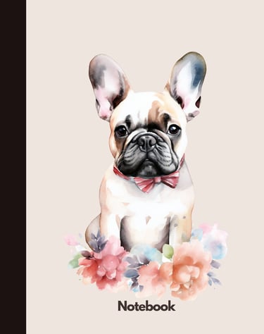 Bulldog Francés con flores