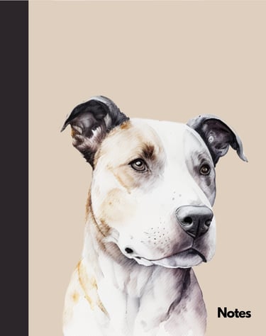 Pitbull Dog watercolor cover