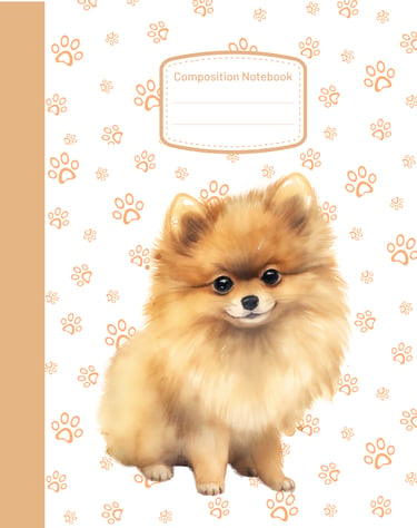 Pomeranian watercolor book