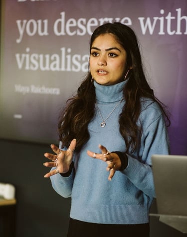 Maya Raichoora presenting