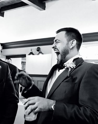 laughing groomsmen