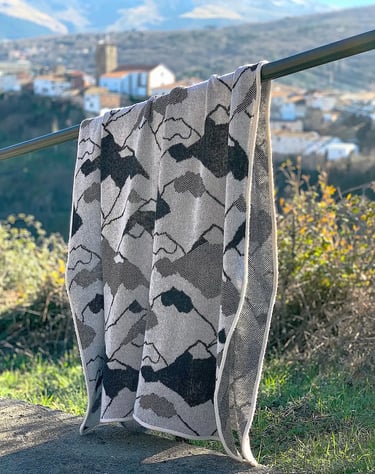 a blanket hanging on 