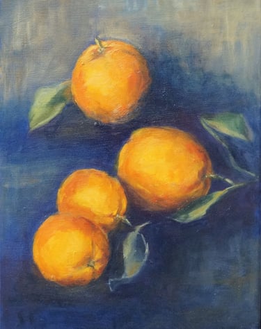 sybille ingold peintre nature morte oranges