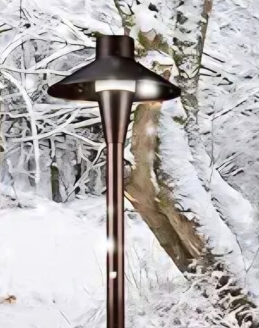 adjustable temperature pathway lights for year-round outdoor use.