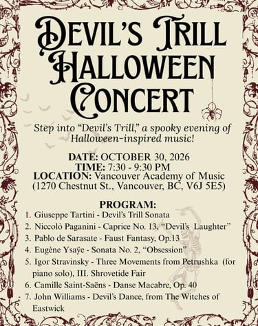 Devil's Trill Halloween Concert Event Poster