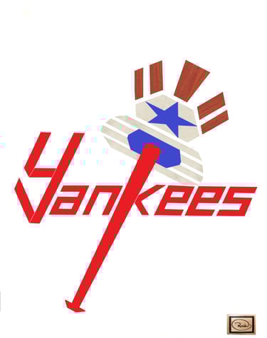 YANKEES richWOODart.com straight line art 