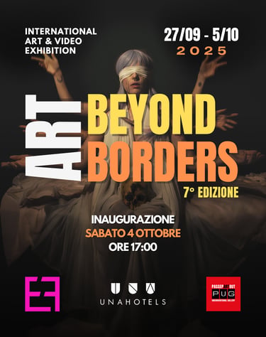 Flyer de la 7e édition de l'Art Beyond Borders de Milan