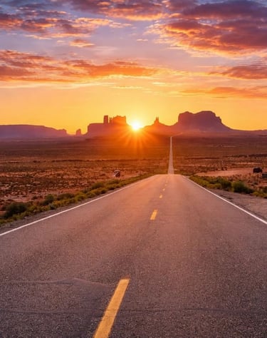 Mile Marker 13 on scenic U.S. Highway 163 in Monument Valley (where Forrest Gump stopped running!)