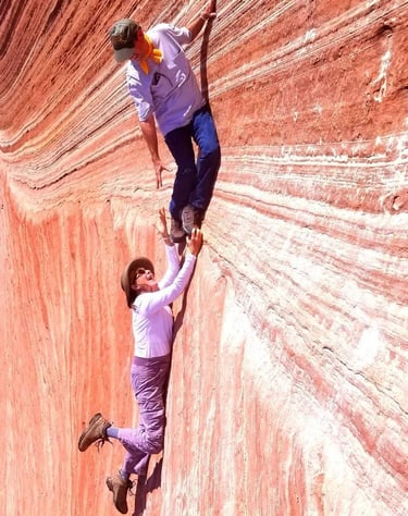 Photography fun at White Pocket in Vermillion Cliffs National Monument, Northern AZ
