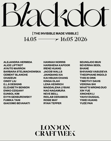 Kinga Olah exhibits at Blackdot Gallery during London Craft Week 2026