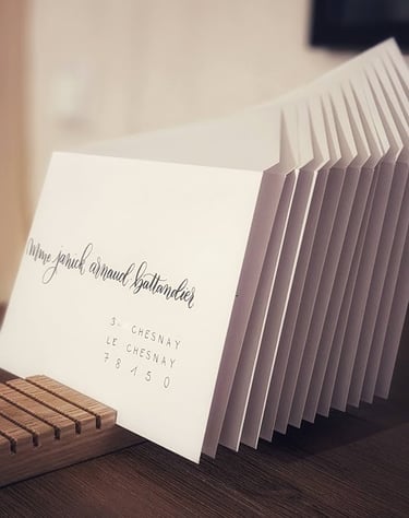 enveloppes calligraphiées