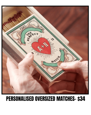 Personalised Couples Large Matchbox