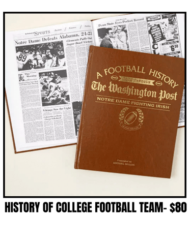 Personalized Coffee Table Book College Sports