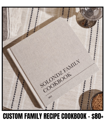 Personalized family heirloom gift, custom recipe book, custom cookbook gift, gift for parents in-law