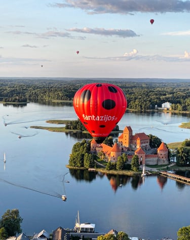 hot air balloon flight over vilnius