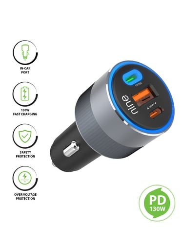 NINE PD130W Car Charger