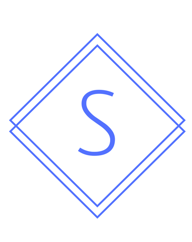 Soli uk logo. Letter S in diamond
