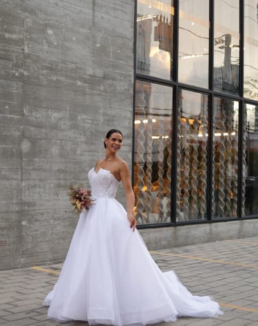 Vestido de noiva branco longo - Spaço Glamour Recife