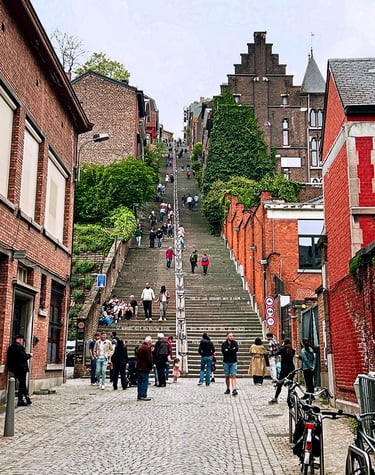 Les escaliers de la Montagne du Bueren à Liège