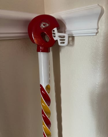 Carved Football cane7