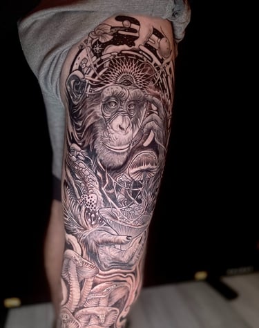 Stoned Ape Theory Surreal Tattoo Vancouver