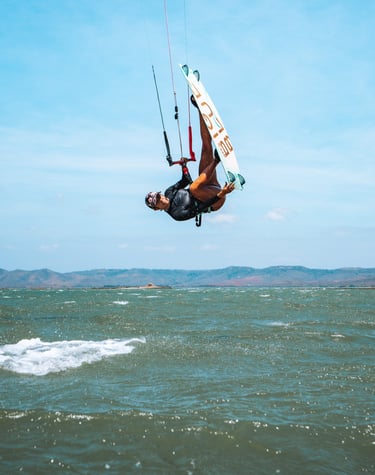 Girl Kitesurfing Costa Rica