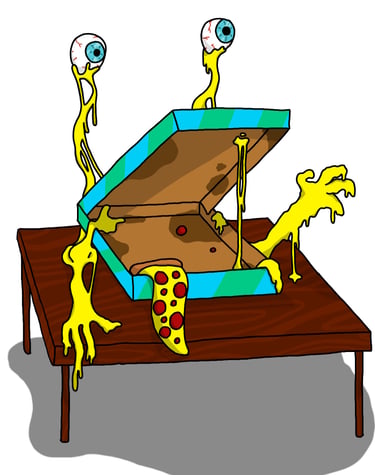 Drawing of a Pizza Monster