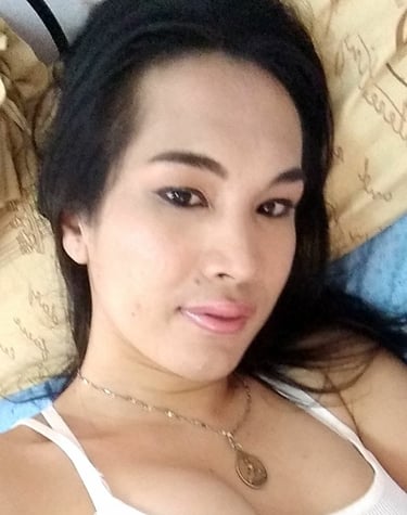 Ladyboy with white top