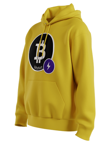 Hoodie Bitshirt Silicone Bitcoin "Proof Of Yellow".