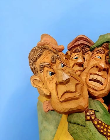 "The Fellas" carved by Jim Oehmke