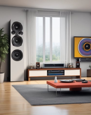 A professional installation team working on a home theater project.