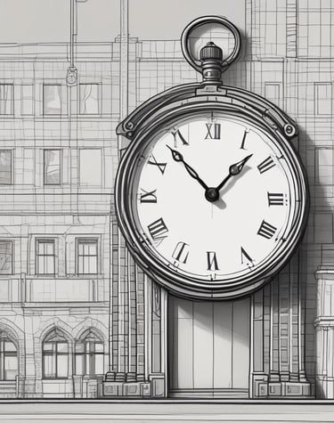 A dimly lit salon with multiple styling chairs positioned along a mirrored wall. The space features exposed wooden beams on the ceiling. A piece of modern artwork hangs on a white brick wall opposite a row of chairs. Vanity mirrors with bright lights are visible on the right, reflecting the furniture and adding a contrast of light.