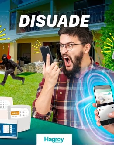 Panel de alarma de seguridad con sensores instalados en oficina
