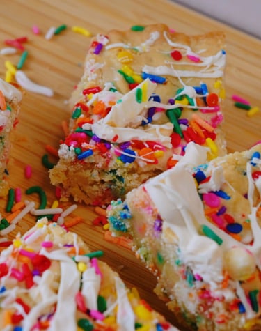 Sourdough Birthday Blondies