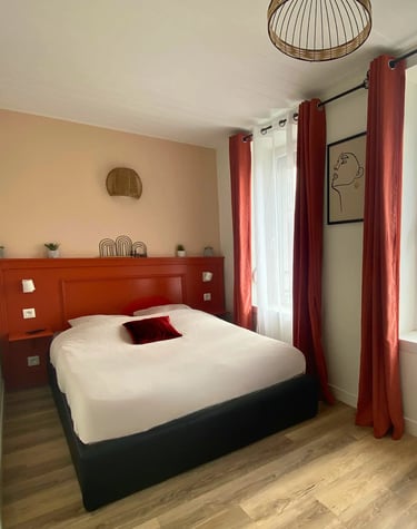 Chambre double calme et moderne, hébergement professionnel à Dunkerque