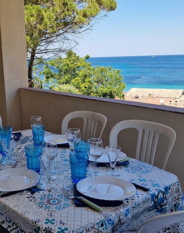 terrace with sea view