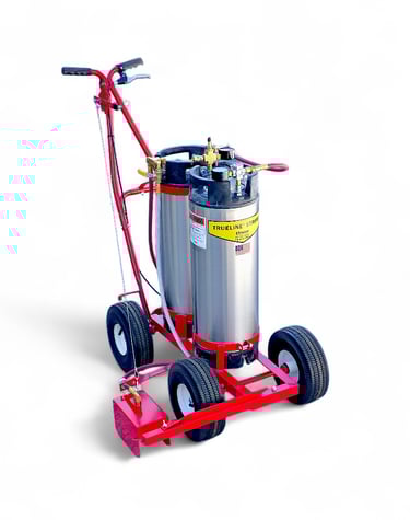 Parking lot paint striping machine