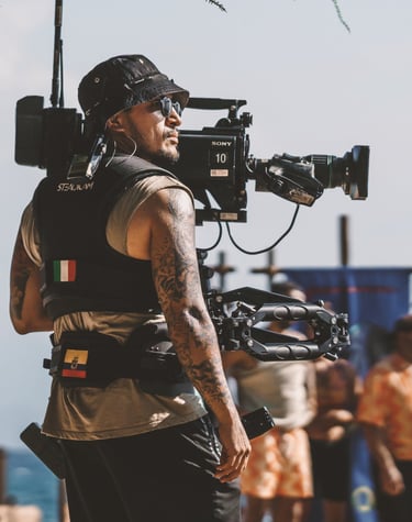 Behind the scenes steadicam operation at Supervivientes production