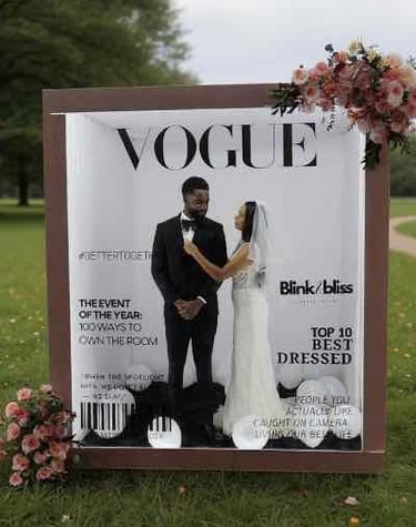 Vogue Magazine photo booth rental in Bakersfield.