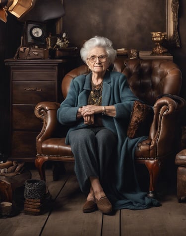 Lady posing for photography portrait in The Cowshed studio