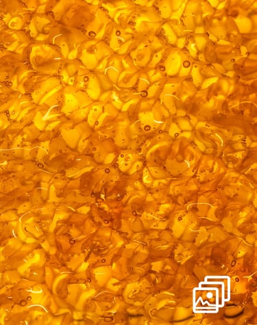 a close up of honey