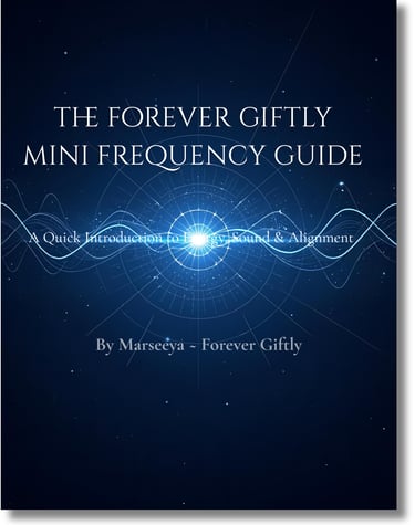 a book cover of the book, the forever giftly frequency