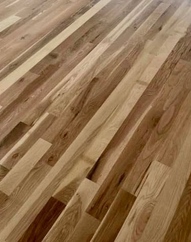 Custom stain and finish hardwood floor