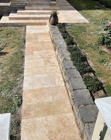 terrasse travertin