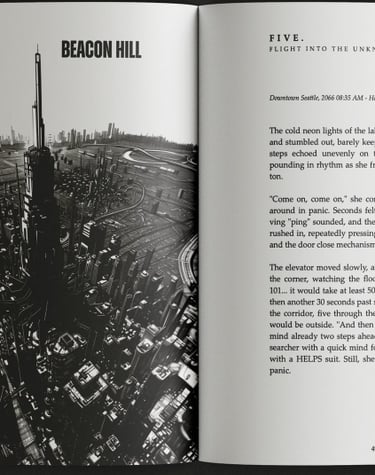 a book opened to show a book with a picture of a man in a suit