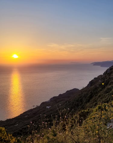 Monastery Elias Sunset Corfu Villa Olivia Pentati