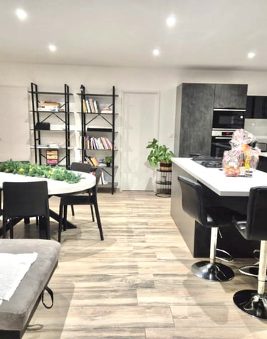 Salon le soir période de Noel