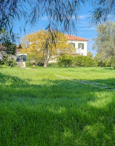 Exterior photoshoot of a villa in Asini, Nafplio.
