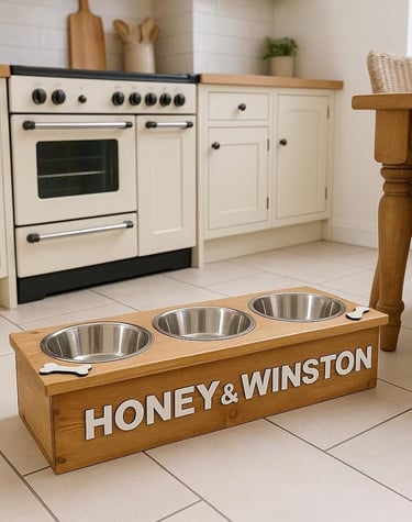 Triple Pet Feeding Station