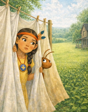 What do Shaman and Daisy find behind the curtains m